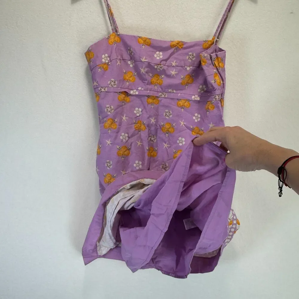 Rachel Antonoff Gwen By The Seashore Print Mini Dress Summer Beach Floral - Picture 11 of 12